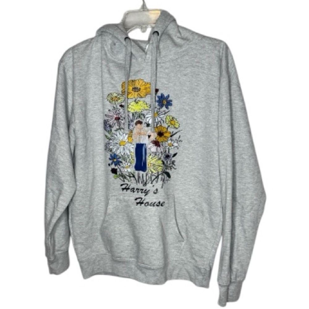 Harry Styles “Harry’s House” Handmade Embroidered Hoodie Sweatshirt. Size Medium